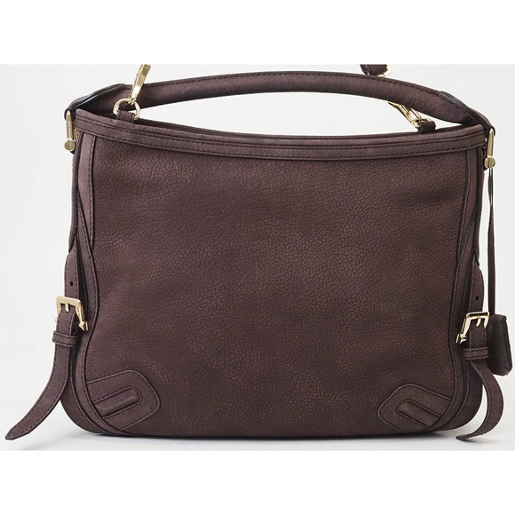 Burberry 2WAY One Shoulder Hobo Bag Leather Brown - Picture 3 of 12